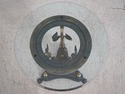 75493: Regency Style Brass Swan Base Occasional Ta