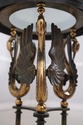 75493: Regency Style Brass Swan Base Occasional Ta