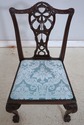 75392: Pair Antique English Carved Mahogany Side C