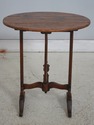 75523: DON RUSEAU Distressed Finish Tilt Top Table