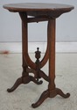 75523: DON RUSEAU Distressed Finish Tilt Top Table