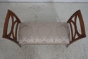 70299: ETHAN ALLEN Damask Upholstered Seat Regency