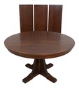 70236: STICKLEY Round Mission Oak Arts & Crafts Di