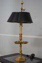 LF70232: CHAPMAN Brass Table Lamp w. Tole Shade