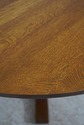 70250: STICKLEY Round Mission Oak Dining Room Tabl