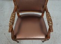 66111EC: Pair Cheetah Print Newly Upholstered Armc