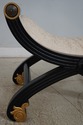 66058EC: HENREDON Black & Gold Regency Bench