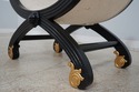 66058EC: HENREDON Black & Gold Regency Bench