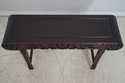 F66074EC: Chinese Oriental Carved Teak Console Tab