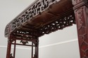 F66074EC: Chinese Oriental Carved Teak Console Tab