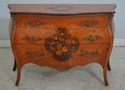 L70312: French Louis XV Style Highly Inlaid 3 Draw