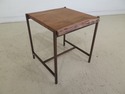 F48277EC: Square Rustic Wood Top Occasional Table 