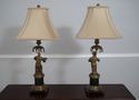 LF62002EC: MAITLAND SMITH Pair Bronze & Marble Fig