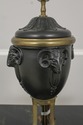 F57641EC: CHAPMAN Brass Rams Head Urn Table Lamp