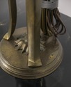 F57641EC: CHAPMAN Brass Rams Head Urn Table Lamp