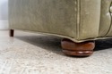 L70620: Green Leather Tufted Back Chesterfield Sof