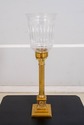 LF70628: Pair Corinthian Column Brass Candlesticks