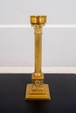 LF70628: Pair Corinthian Column Brass Candlesticks
