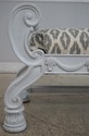 66110EC: Stunning Carved Painted Window Bench - Ne