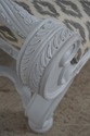 66110EC: Stunning Carved Painted Window Bench - Ne