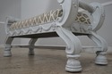 66110EC: Stunning Carved Painted Window Bench - Ne