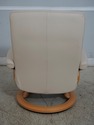 F66126EC: EKORNES STRESSLESS Creme Leather Recline