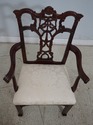 66140EC: Pair HICKORY CHAIR CO Carved Mahogany Roc