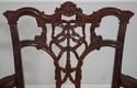 66140EC: Pair HICKORY CHAIR CO Carved Mahogany Roc