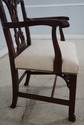 66140EC: Pair HICKORY CHAIR CO Carved Mahogany Roc