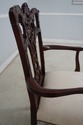 66140EC: Pair HICKORY CHAIR CO Carved Mahogany Roc