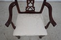 66140EC: Pair HICKORY CHAIR CO Carved Mahogany Roc
