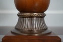 LF66253EC: Pair Neoclassical Style Wood Urn Table 