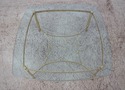 F61983EC: LABARGE Brass & Glass Top Coffee Table