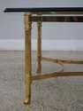 F61983EC: LABARGE Brass & Glass Top Coffee Table