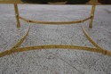 F61983EC: LABARGE Brass & Glass Top Coffee Table