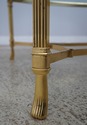 F61983EC: LABARGE Brass & Glass Top Coffee Table