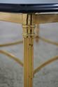 F61983EC: LABARGE Brass & Glass Top Coffee Table