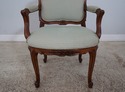 62146EC: Pair French Louis XV Carved Open Armchair