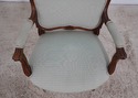 62146EC: Pair French Louis XV Carved Open Armchair