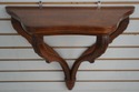 70662: Pair Carved Mahogany Bracket Wall Shelves