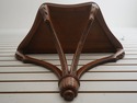 70662: Pair Carved Mahogany Bracket Wall Shelves