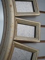 F70649: Round Modern Sunburst Style Silver Mirror