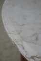 LF70689: Pair French Empire Marble Top Round Lamp 