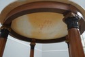 LF70689: Pair French Empire Marble Top Round Lamp 