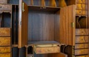70256: English Double Dome Top Bureau Cabinet Secr