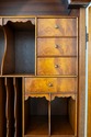 70256: English Double Dome Top Bureau Cabinet Secr