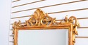 70324: Italian Distressed Gold Finish Carved Mirro