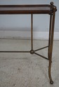 65946EC: Regency Style Brass Base Elm Top Console 