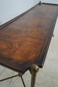 65946EC: Regency Style Brass Base Elm Top Console 