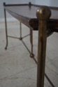 65946EC: Regency Style Brass Base Elm Top Console 